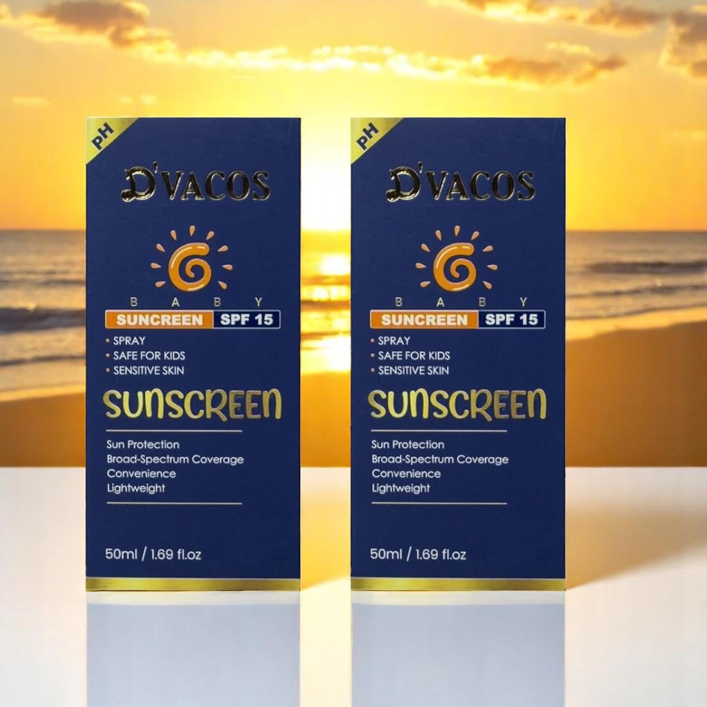 D'VACOS Baby Sunscreen SPF15 pack of 2