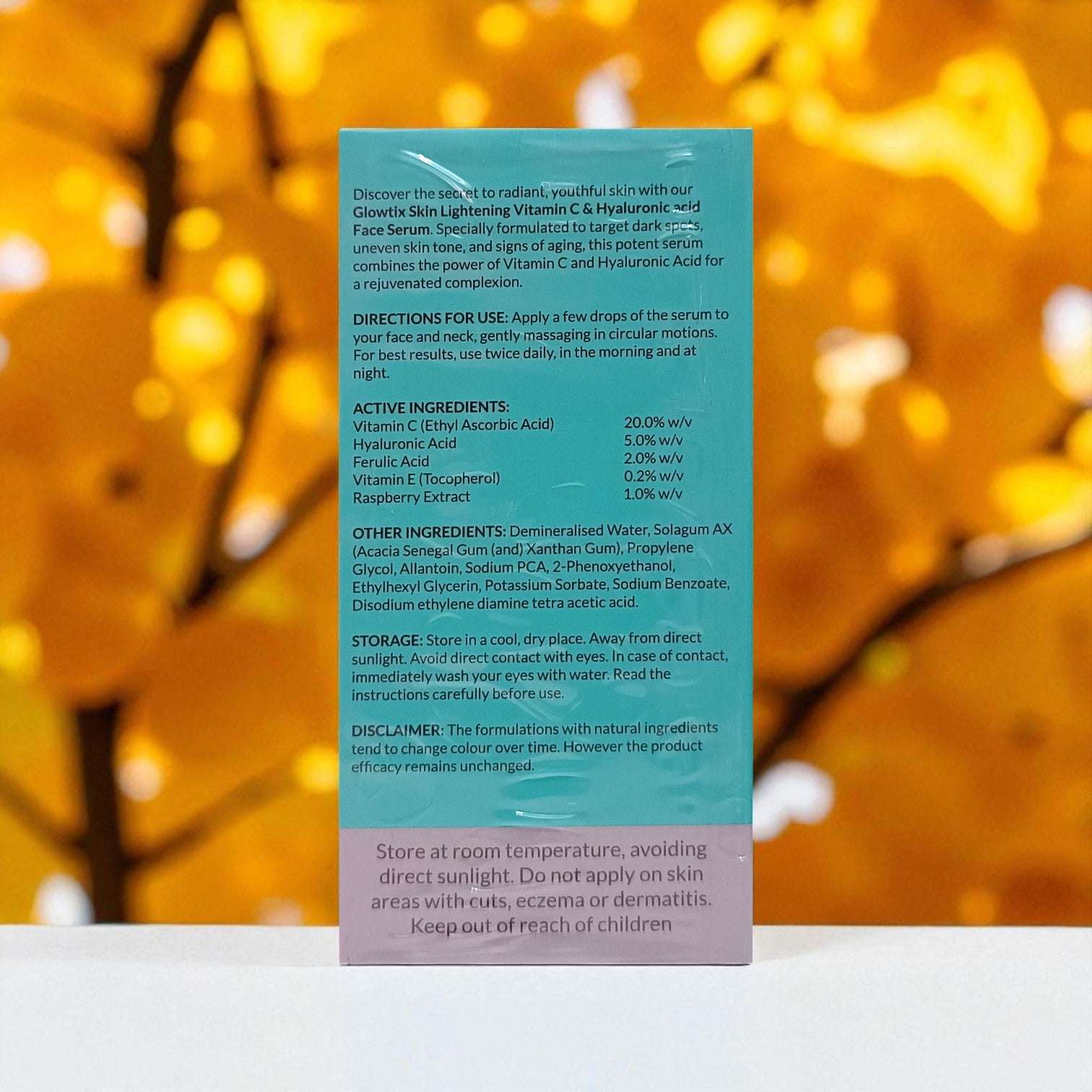 Glowtix Skin Lightening Vitamin C & Hyaluronic Acid Face Serum 15ml