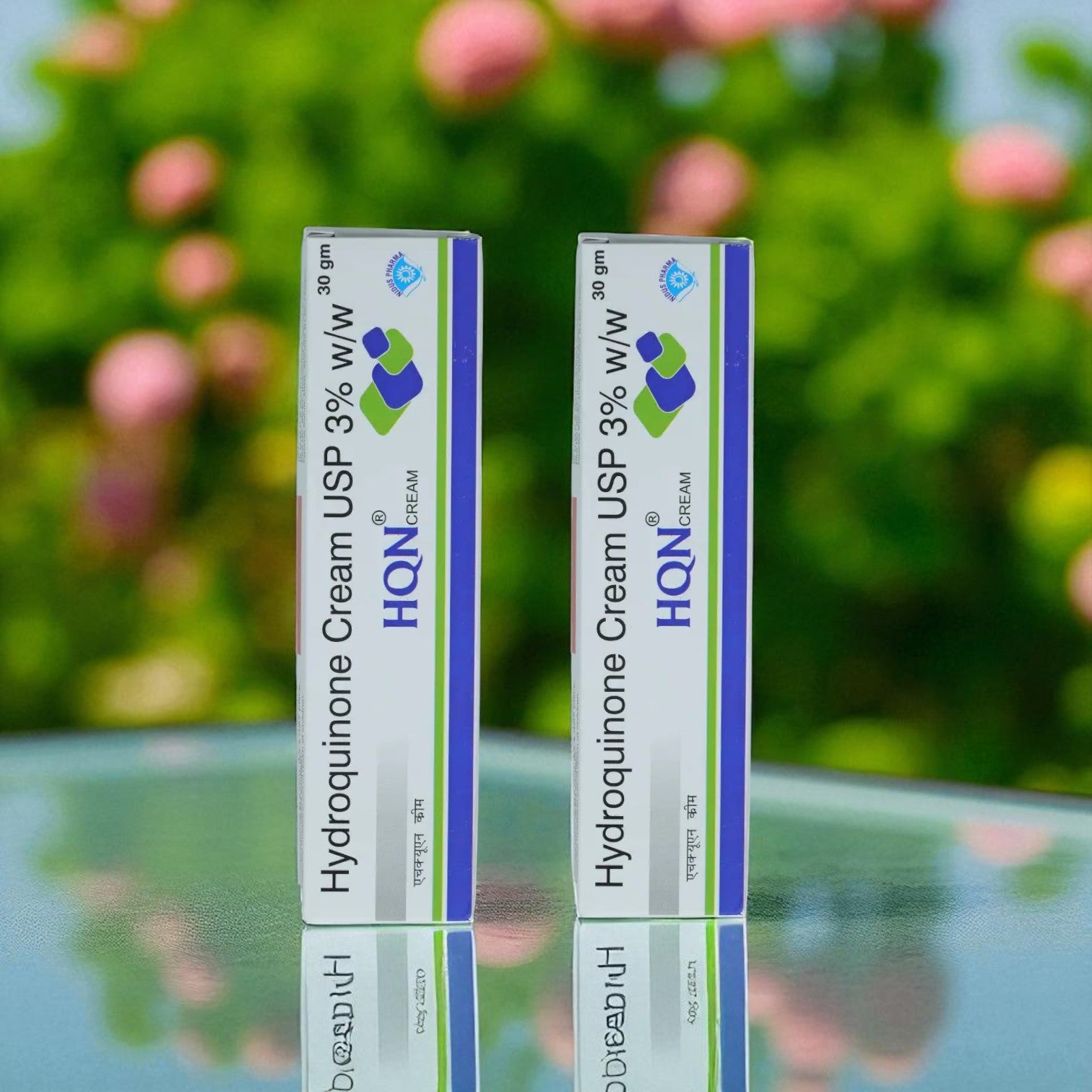Two boxes of Hydroquinone Cream USP 3% W/W by HQN
