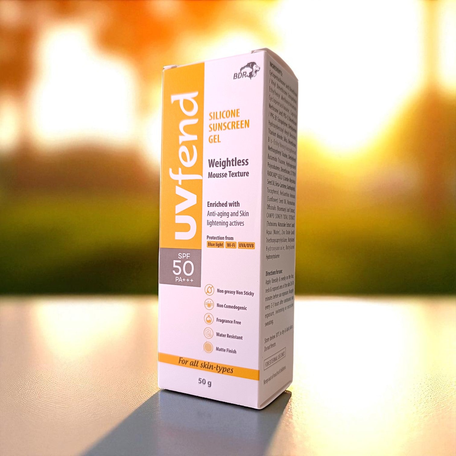 UVfend Silicone Sunscreen Gel SPF 50 PA+++