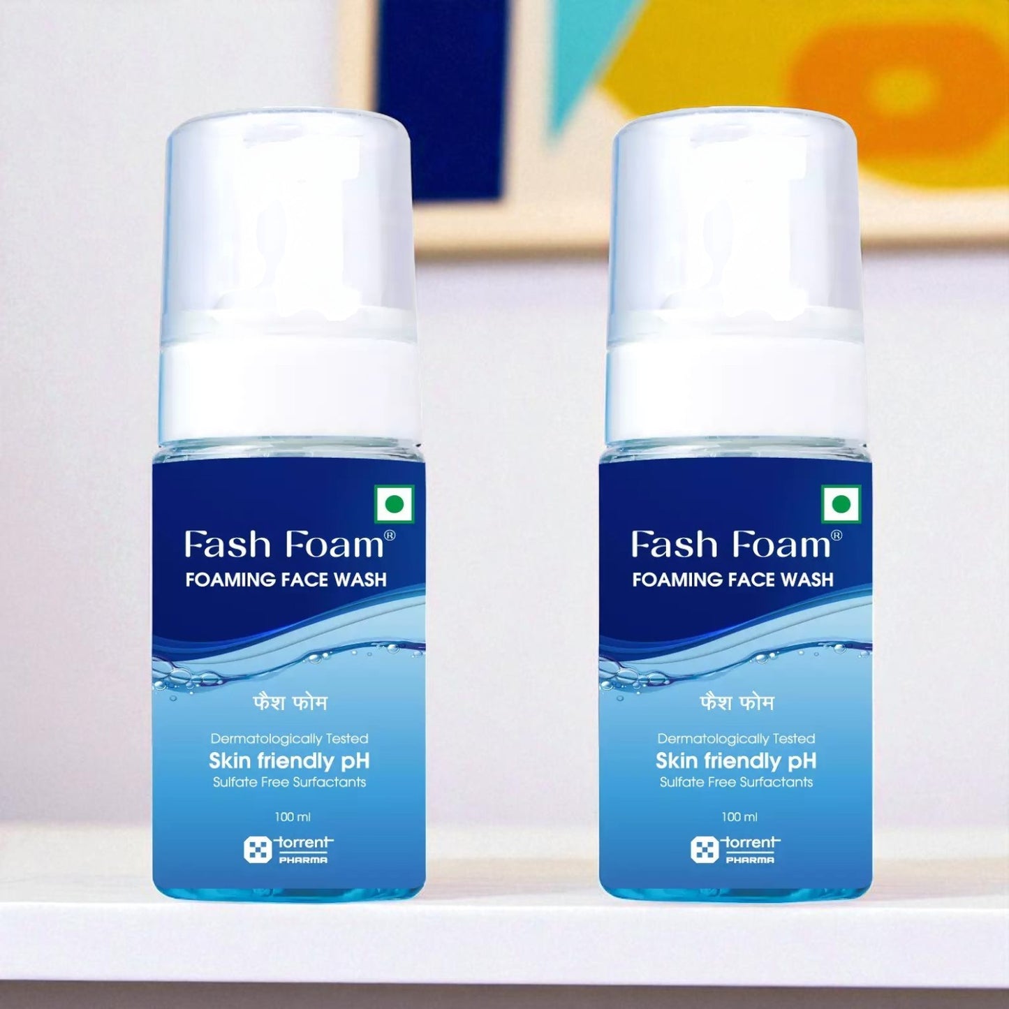Two bottles of Fash Foam Foaming Face Wash