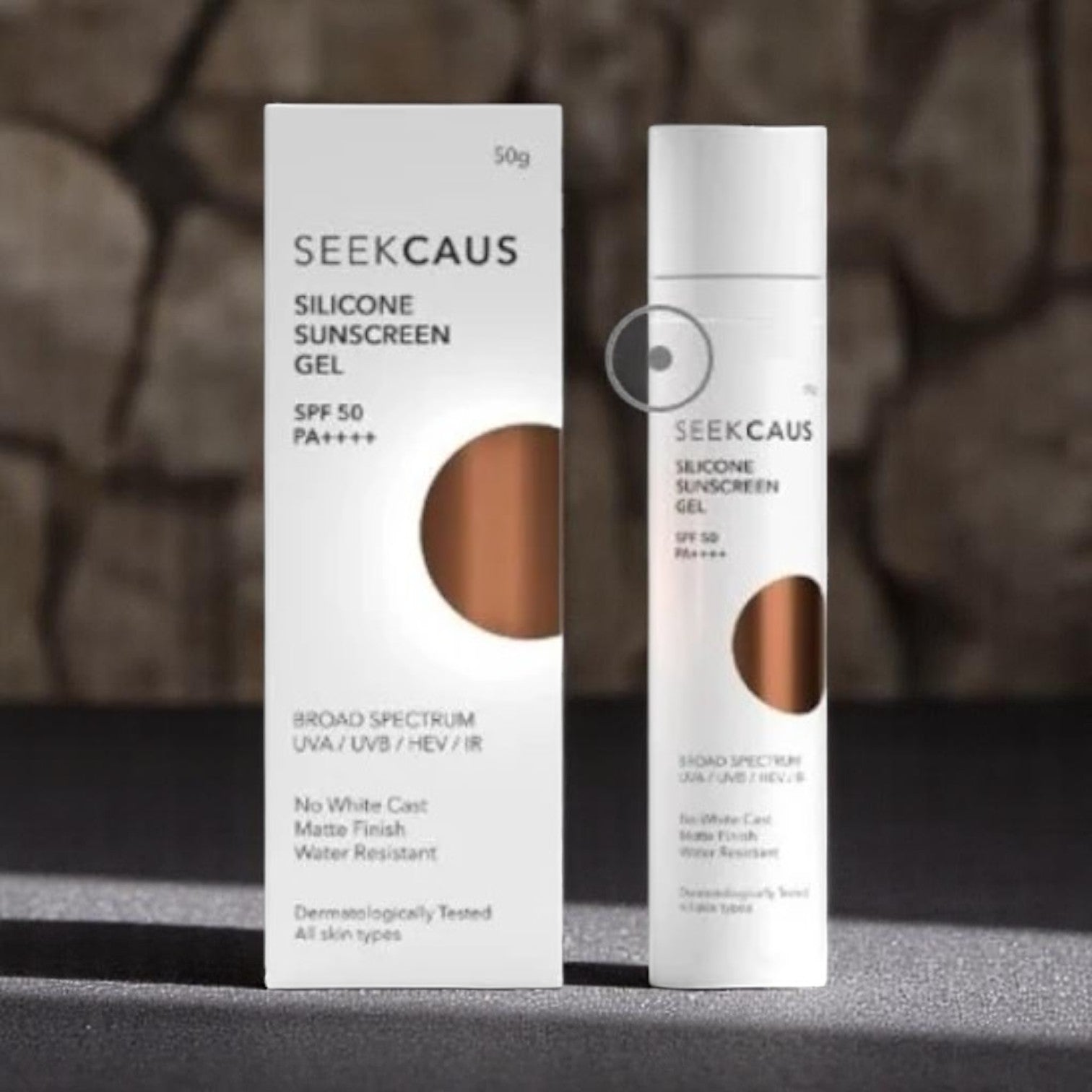 SEEKCAUS Silicone Sunscreen Gel, SPF 50 PA++++
