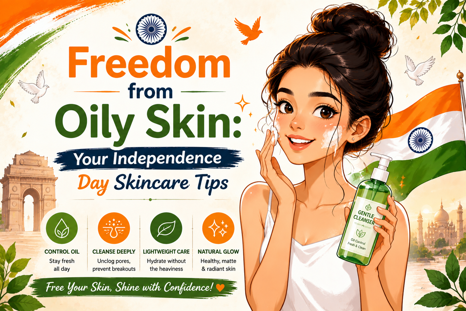 Freedom from Oily Skin: Independence Day Skincare Tips | Cosmosentials