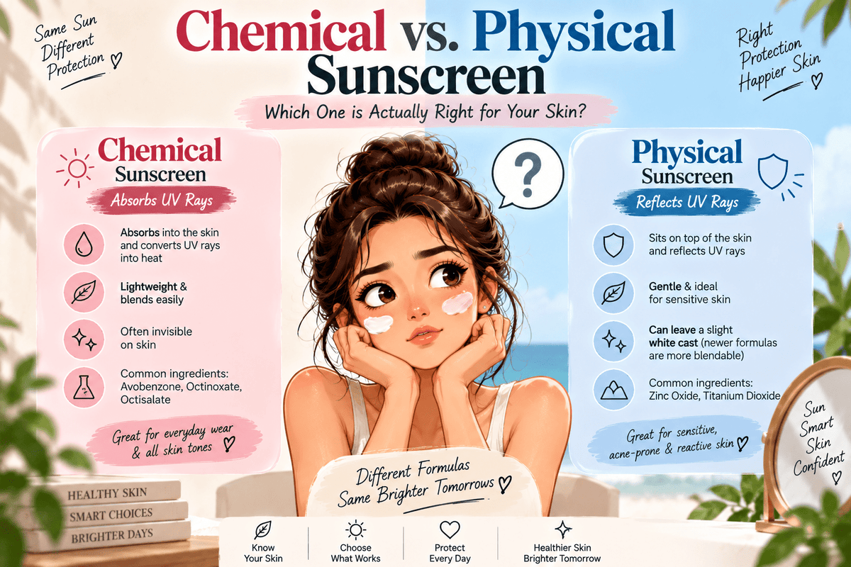 Chemical vs. Physical Sunscreen: Which One Is Actually Right for Your Skin - Cosmosentials