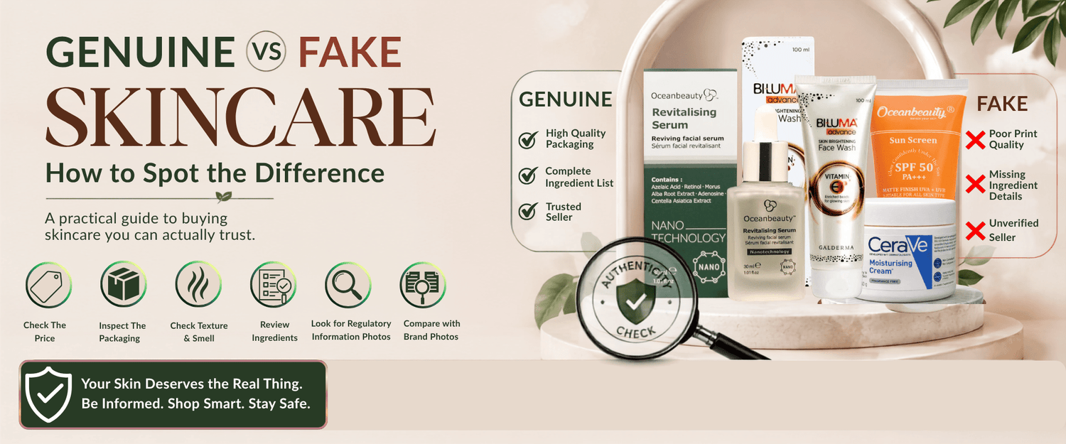 Genuine vs Fake Skincare: How to Spot the Difference (2026 Guide) - Cosmosentials
