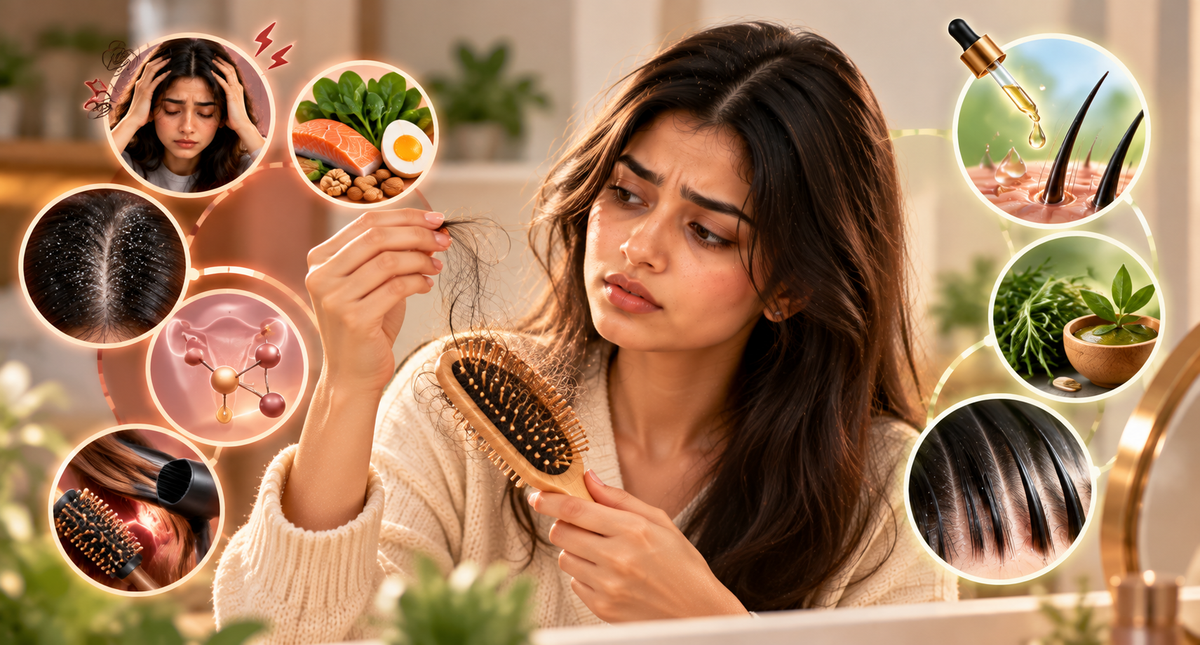 Hair Fall Causes and Treatment: What's Normal, What's Not, and What Helps - Cosmosentials
