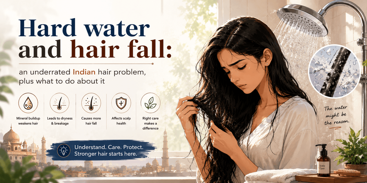 Hard Water and Hair Fall: An Underrated Indian Hair Problem, Plus What to Do About It - Cosmosentials