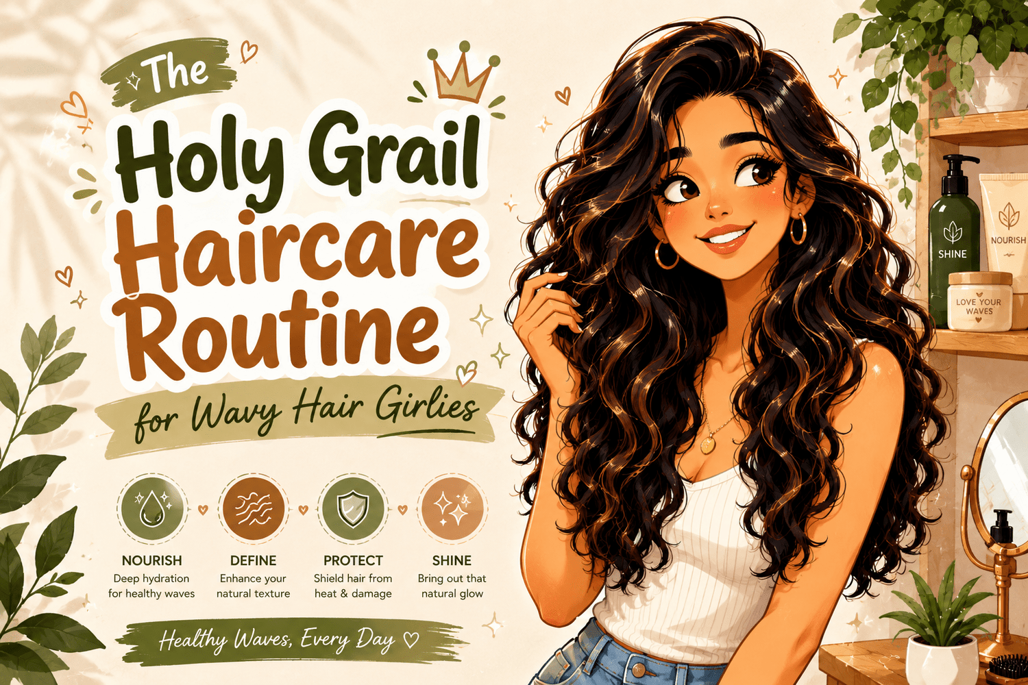 Wavy Hair Routine for Girls: Stop the Frizz & Define Your Waves | Cosmosentials - Cosmosentials