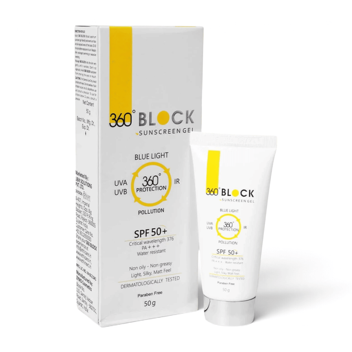 360 Block Sunscreen Gel SPF 50+ - Cosmosentials