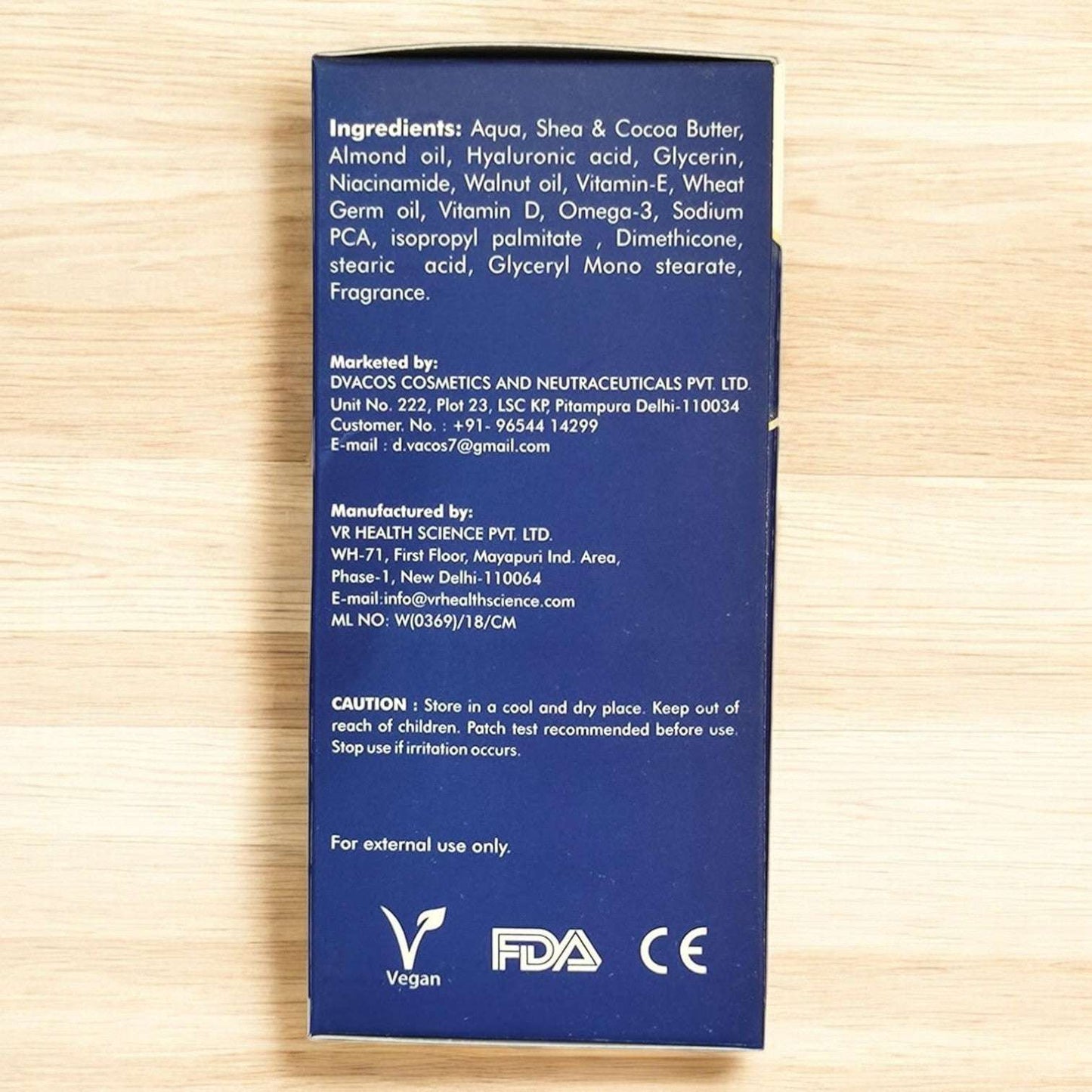 Dvacos Multi Vitamins Moisturizing Cream