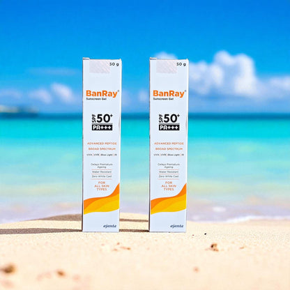 BanRay Sunscreen Gel SPF 50+ PA+++ pack of 2