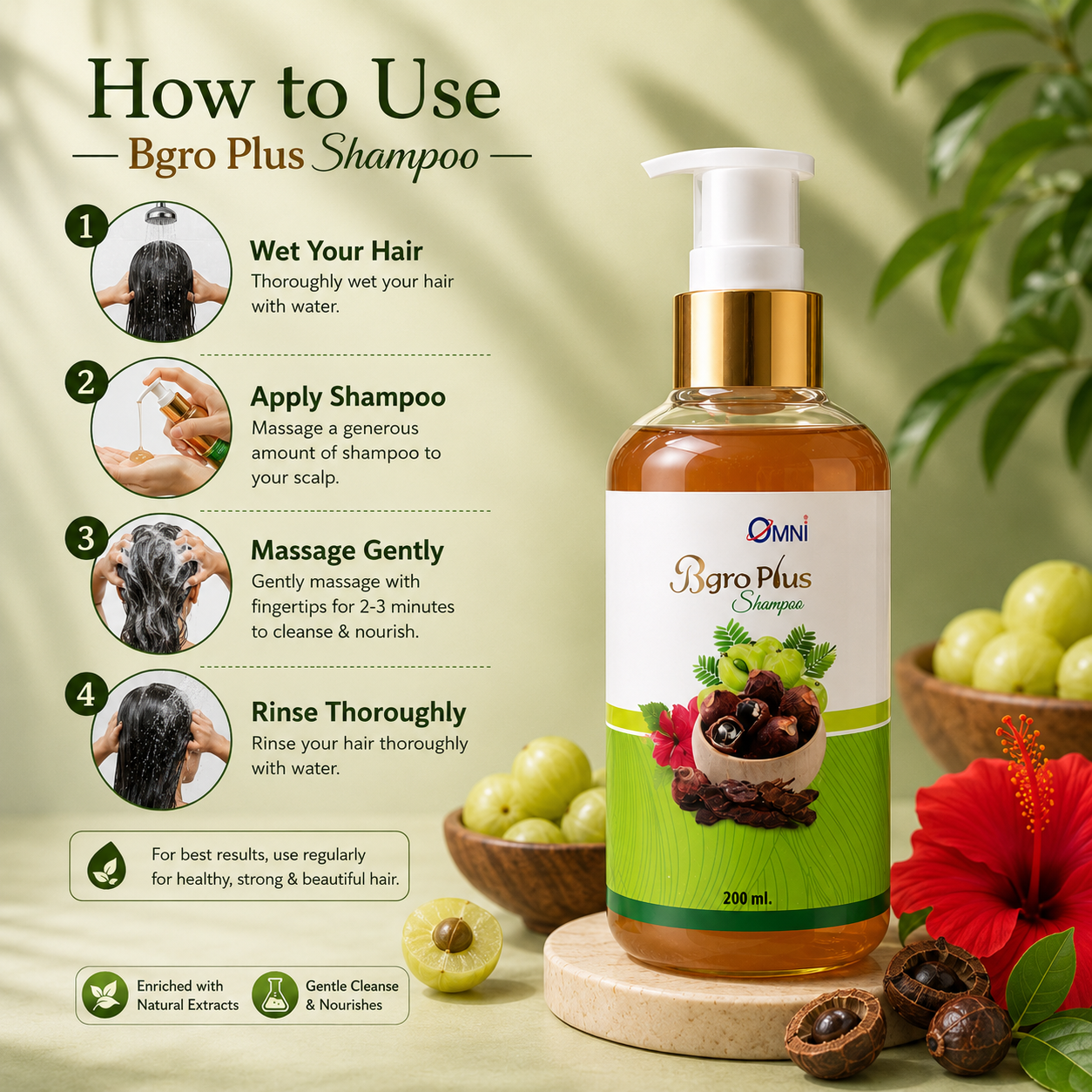 Bgro Plus Shampoo 200ml - Cosmosentials