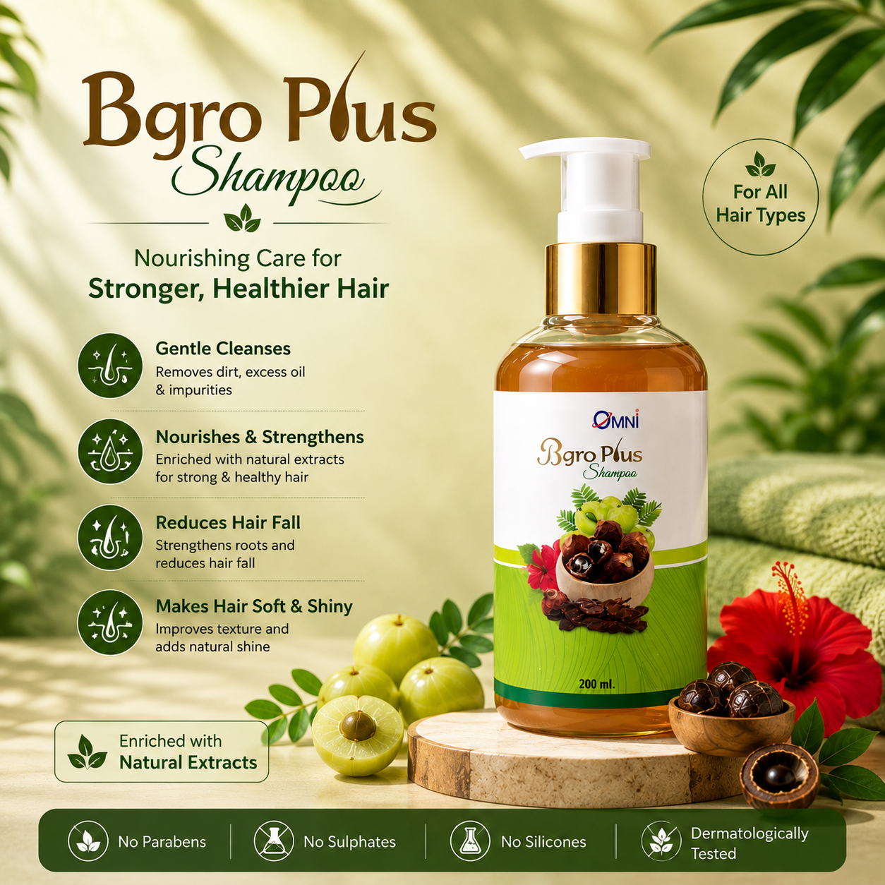Bgro Plus Shampoo 200ml - Cosmosentials