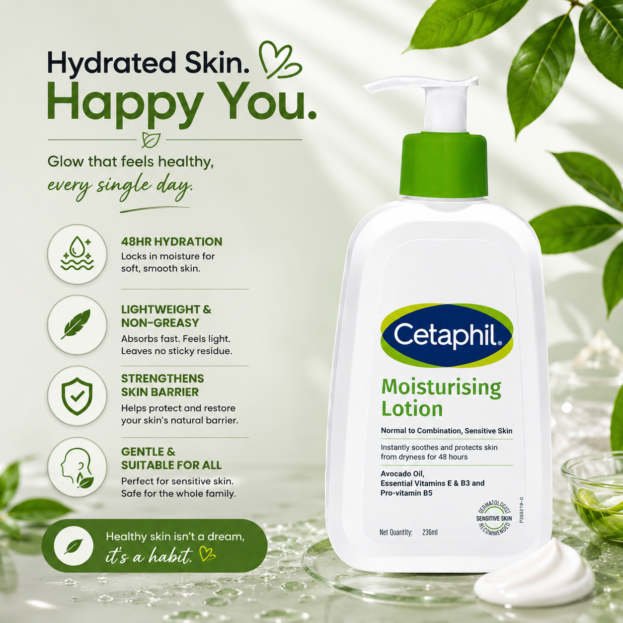 Cetaphil Moisturising Lotion 236ml - Cosmosentials