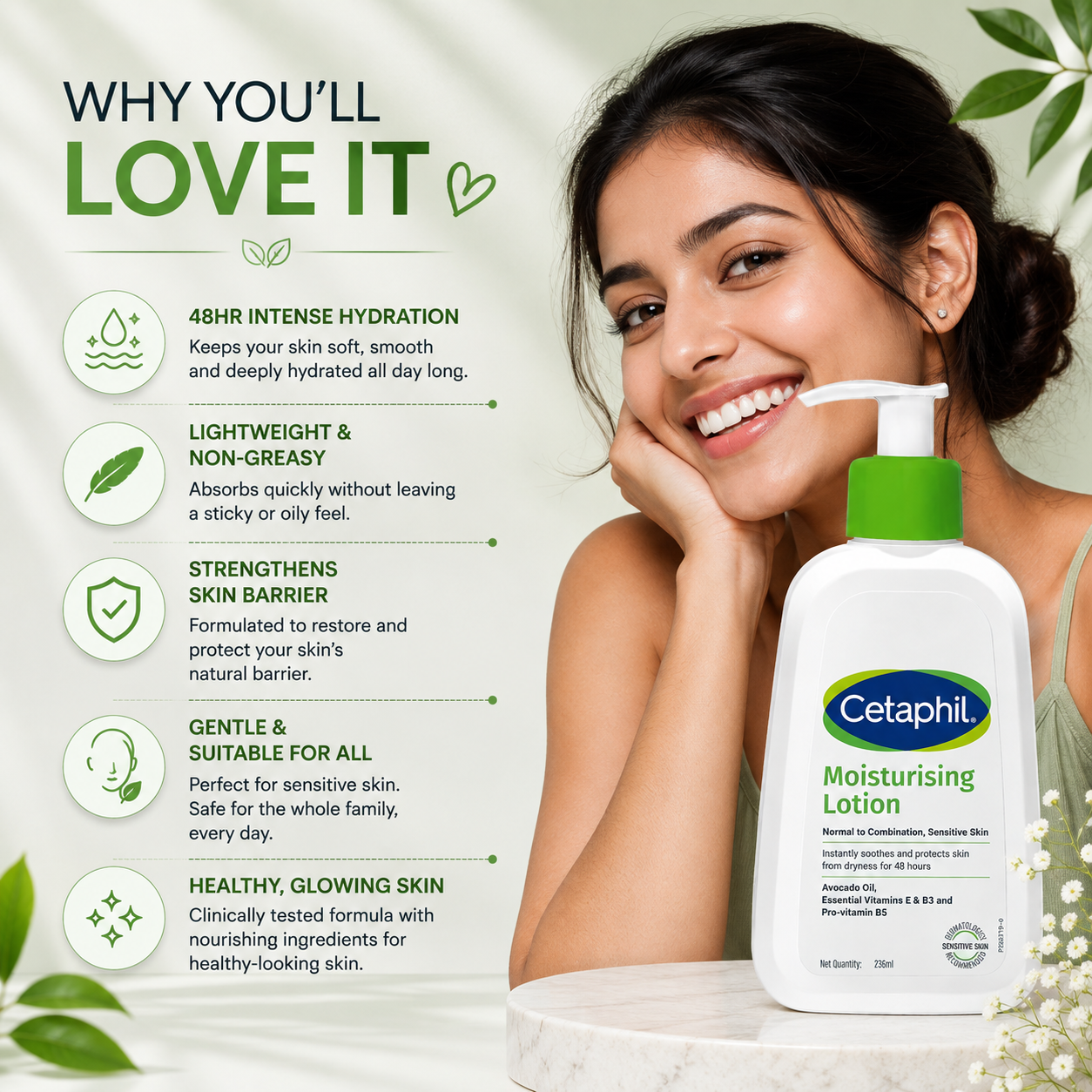 Cetaphil Moisturising Lotion 236ml - Cosmosentials