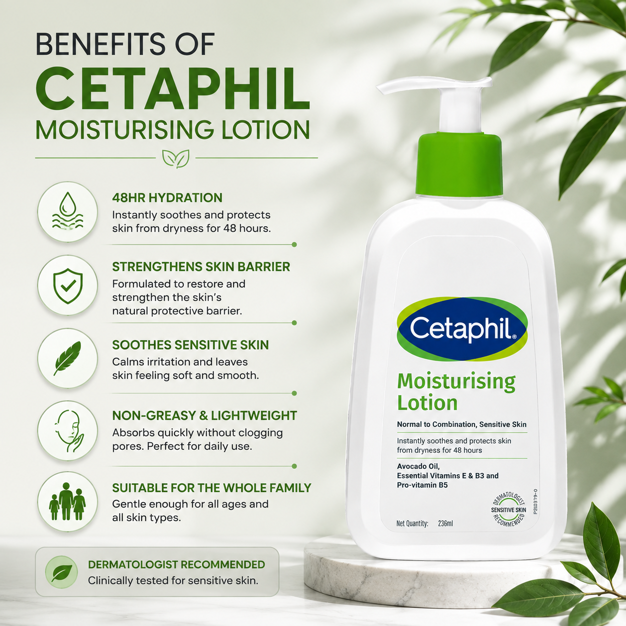 Cetaphil Moisturising Lotion 236ml - Cosmosentials