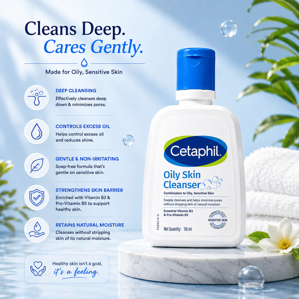 Cetaphil Oily Skin Cleanser 118ml - Cosmosentials
