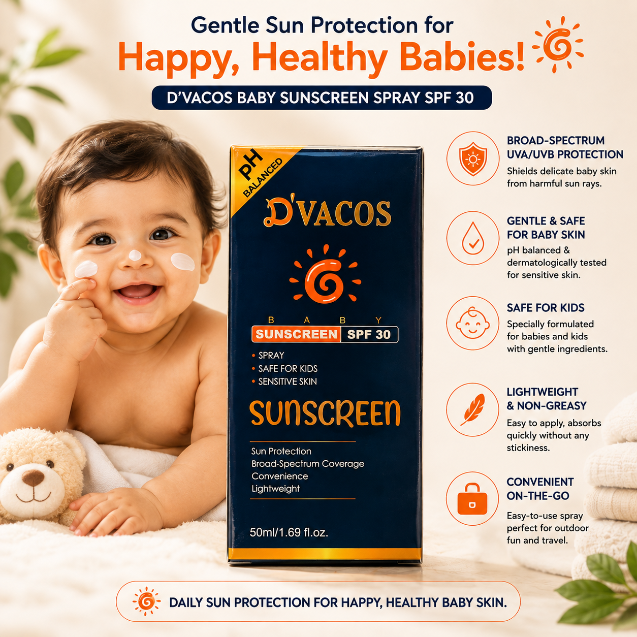 D'Vacos Baby Sunscreen SPF 30