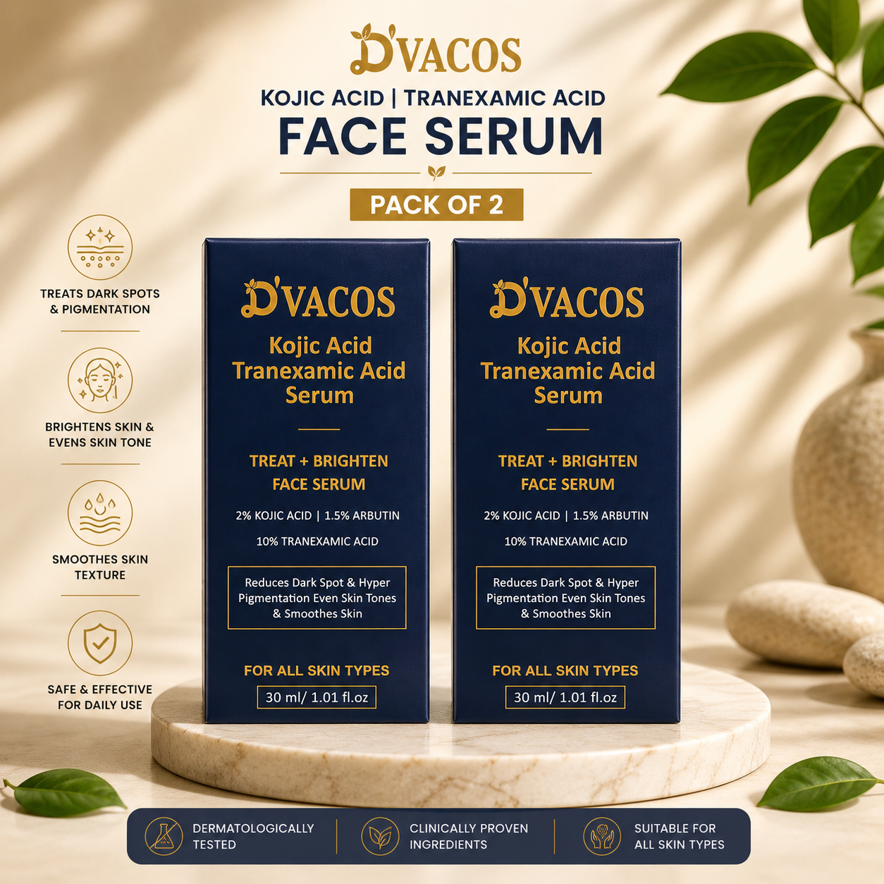 D'VACOS Kojic Acid Tranexamic Acid Serum