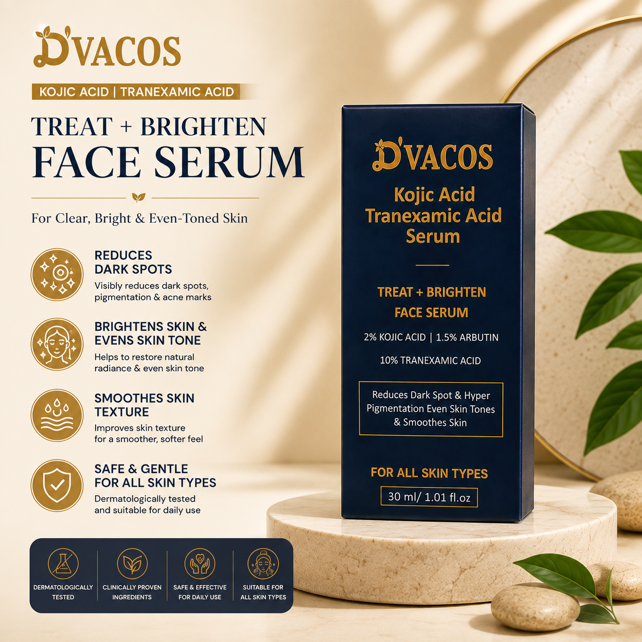 D'VACOS Kojic Acid Tranexamic Acid Serum
