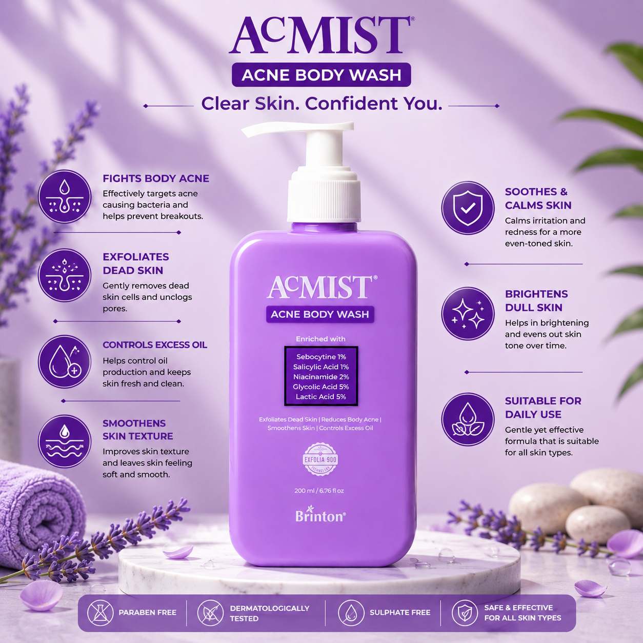 Acmist Acne Body Wash 200ml