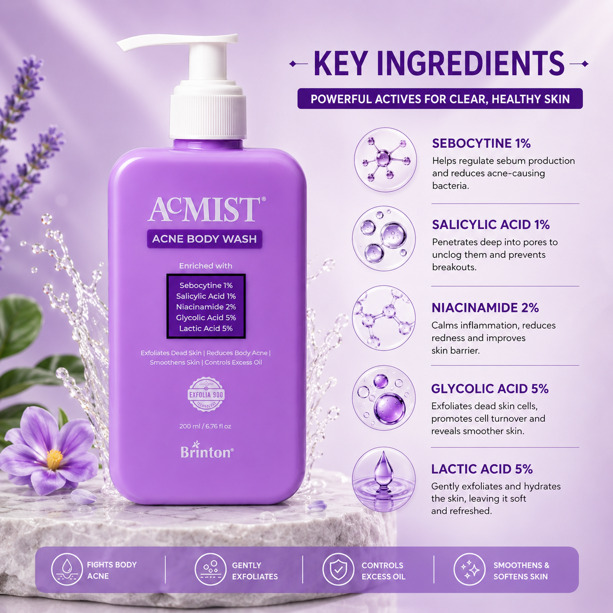 Acmist Acne Body Wash 200ml