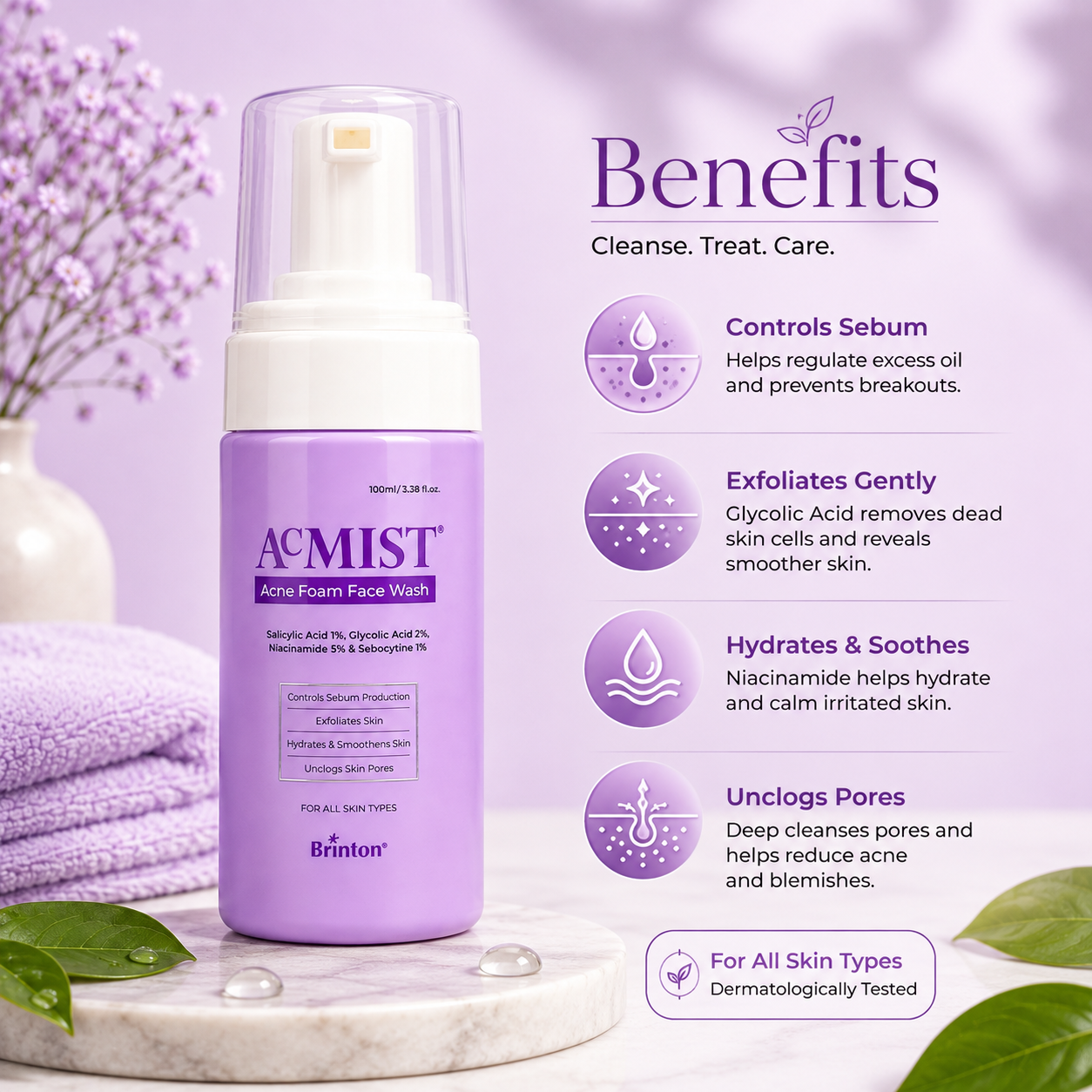 Acmist Acne Foam Face Wash