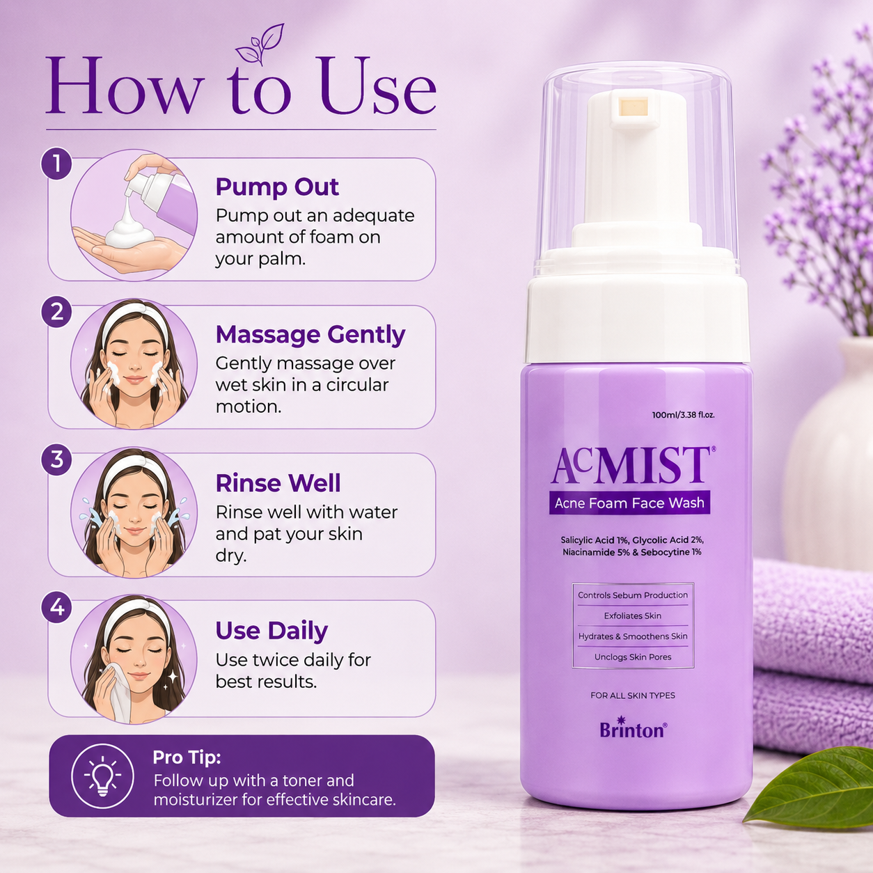 Acmist Acne Foam Face Wash