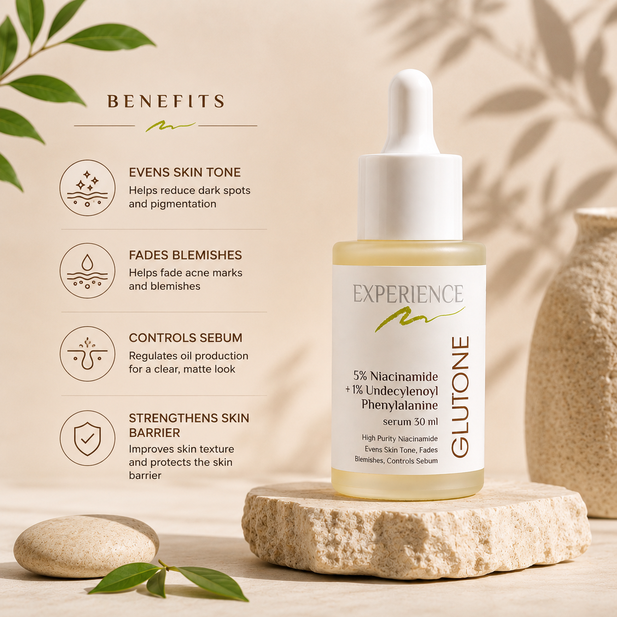 Glutone 10% Niacinamide + 1% Zinc Serum