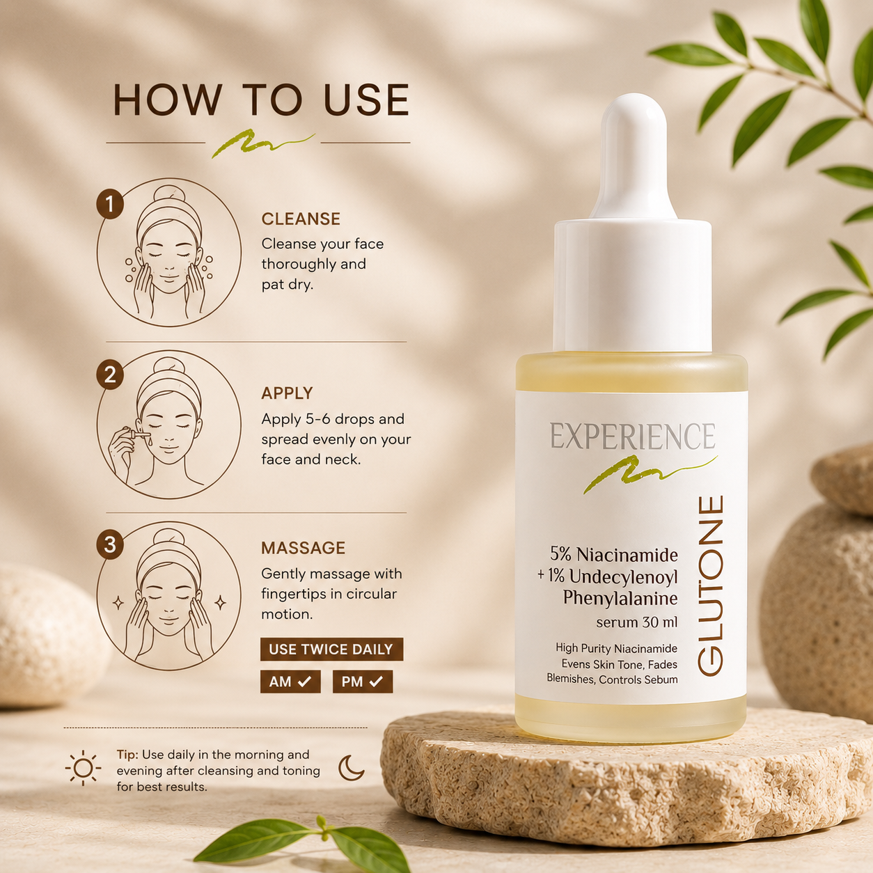 Glutone 10% Niacinamide + 1% Zinc Serum