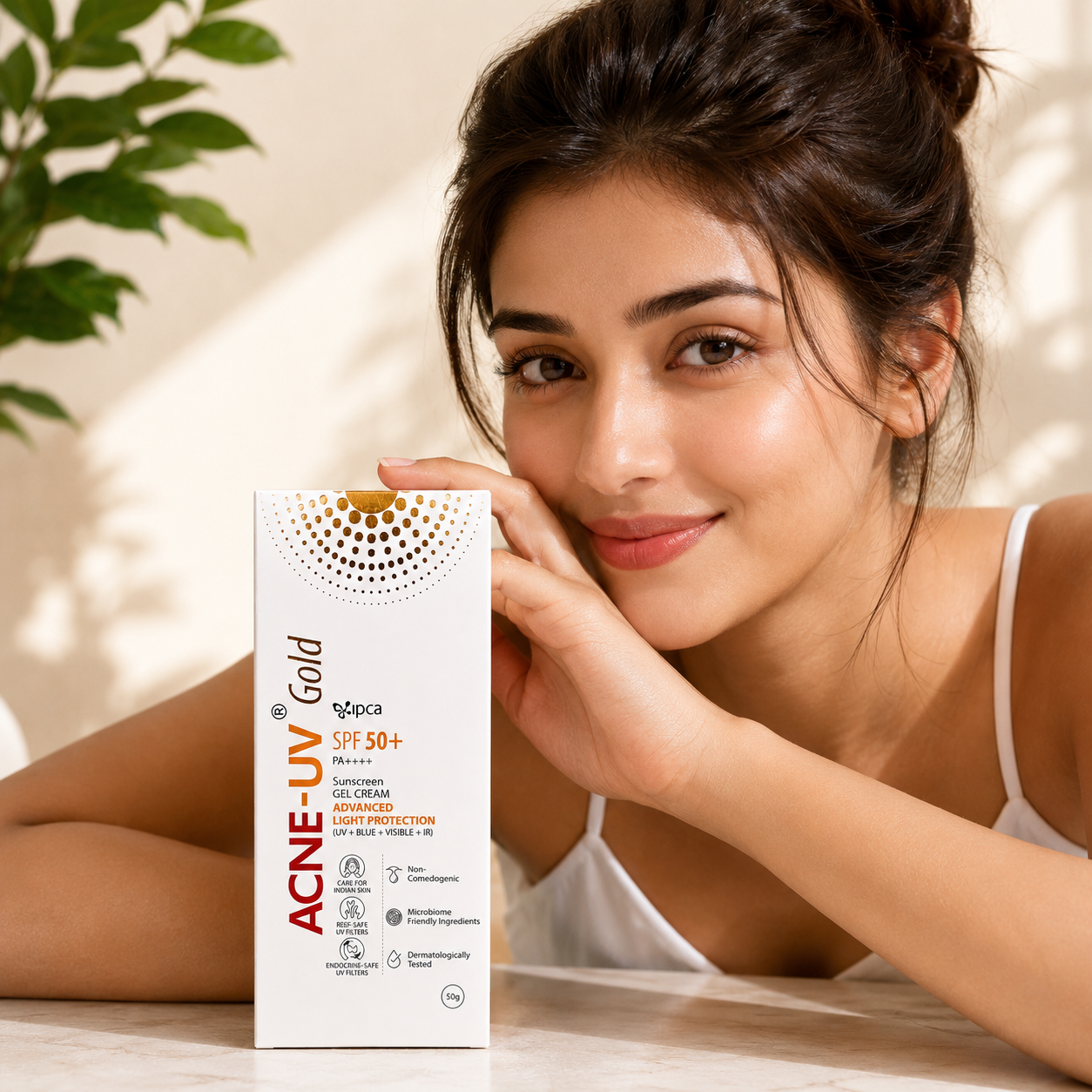 Acne-UV Gold SPF 50+ PA++++ Sunscreen Gel Cream 50g