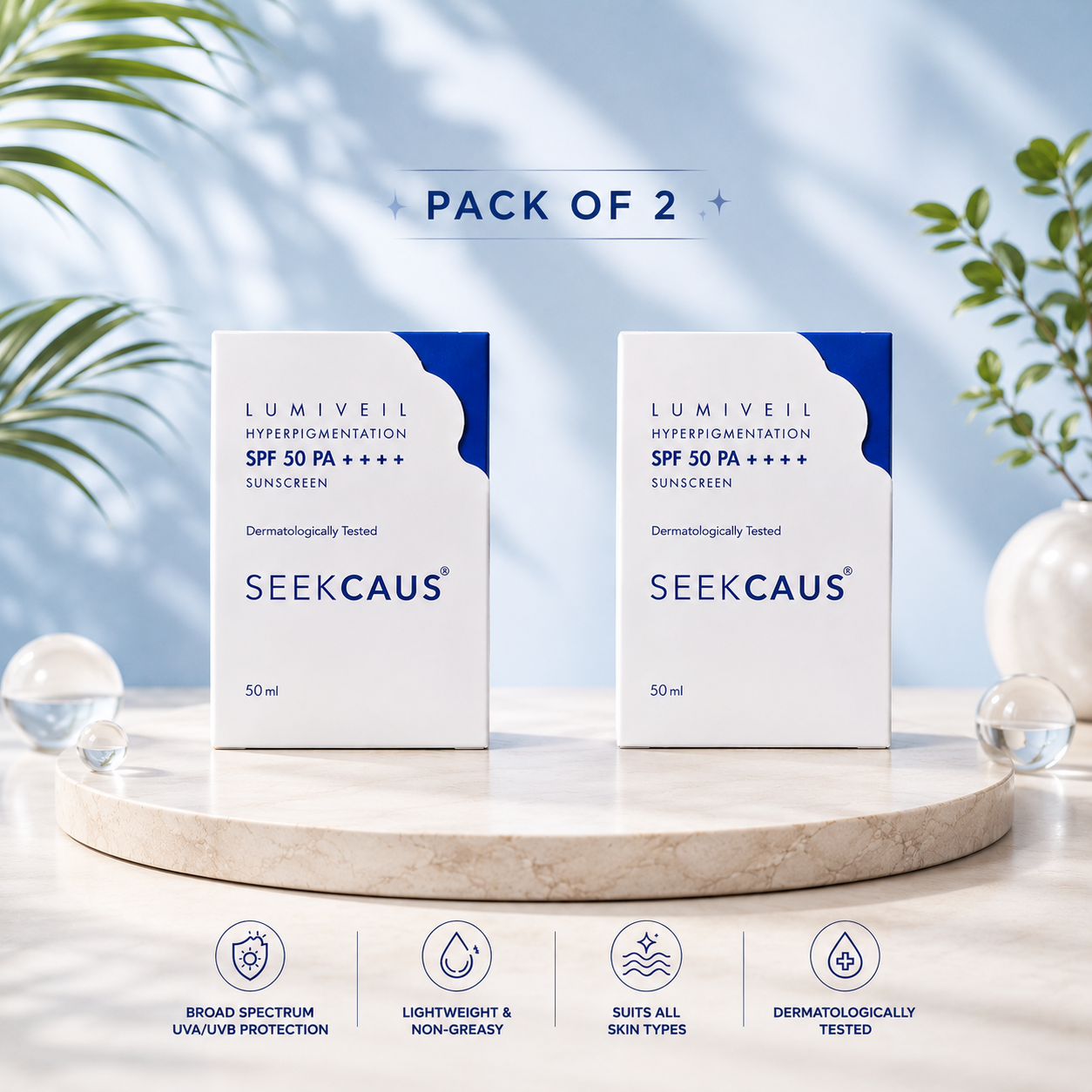 Seekcaus LumiVeil Hyperpigmentation Sunscreen SPF 50 PA++++