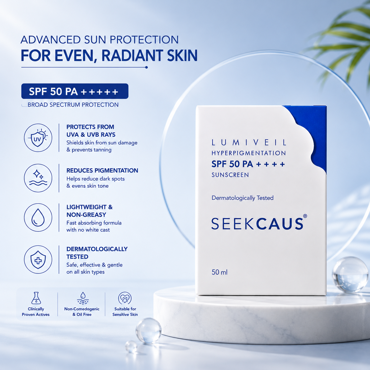 Seekcaus LumiVeil Hyperpigmentation Sunscreen SPF 50 PA++++