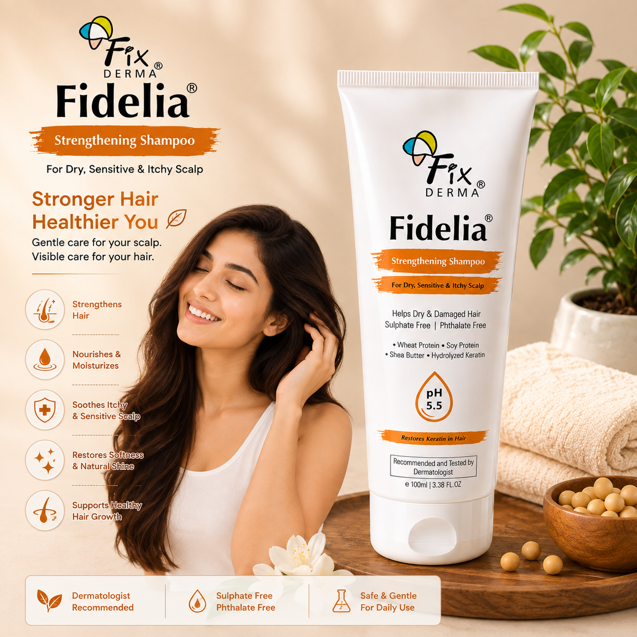 Fixderma Fidelia Strengthening Shampoo 100ml