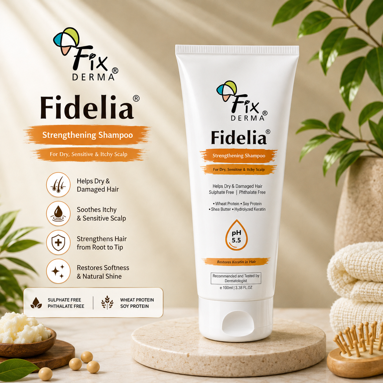 Fixderma Fidelia Strengthening Shampoo 100ml