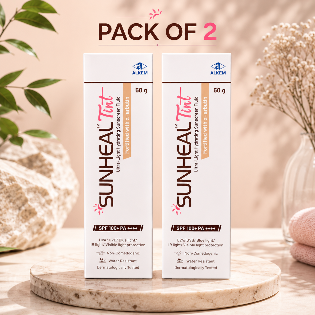Sunheal Tint SPF 100+ PA++++ Ultra-Light Hydrating Sunscreen Fluid