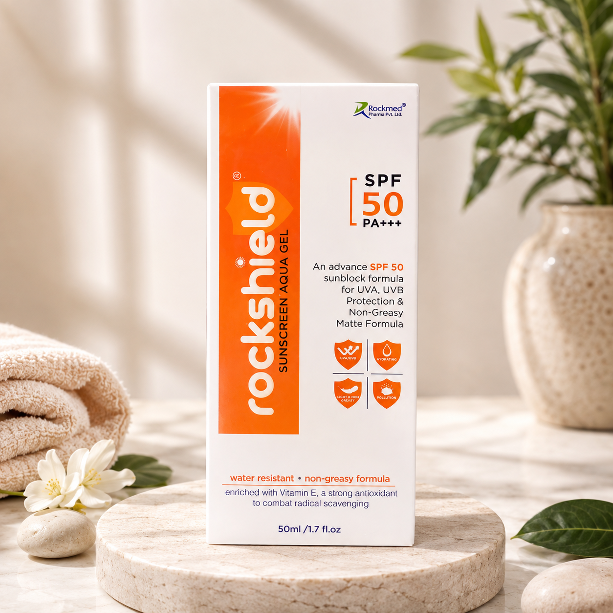 Rockshield Sunscreen Aqua Gel SPF 50+ PA+++