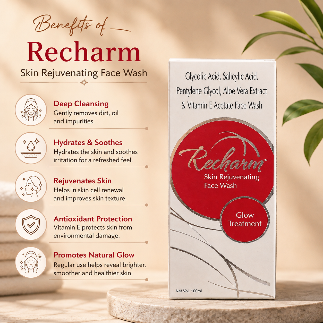 Recharm Skin Rejuvenating Face Wash