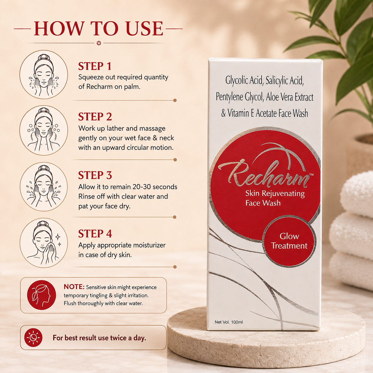 Recharm Skin Rejuvenating Face Wash