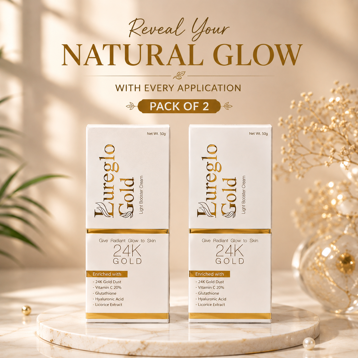 Lureglo Gold Light Booster Cream