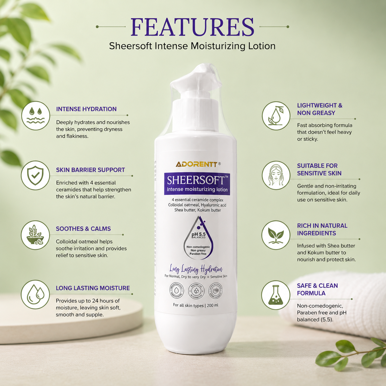 Sheersoft Intense Moisturizing Lotion 200ml