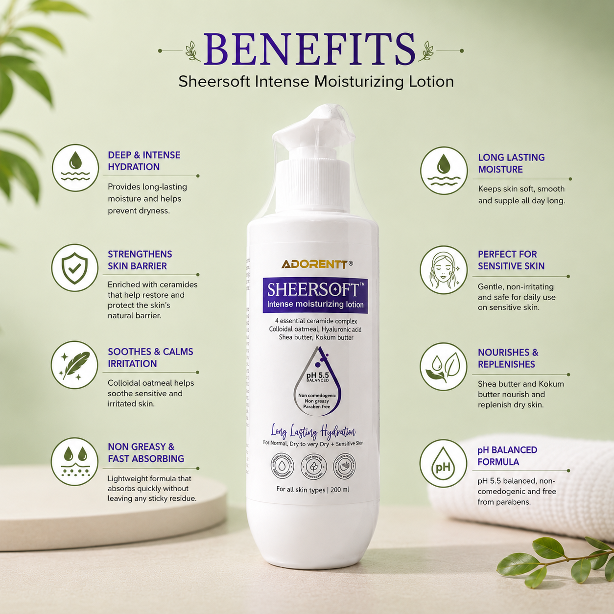 Sheersoft Intense Moisturizing Lotion 200ml
