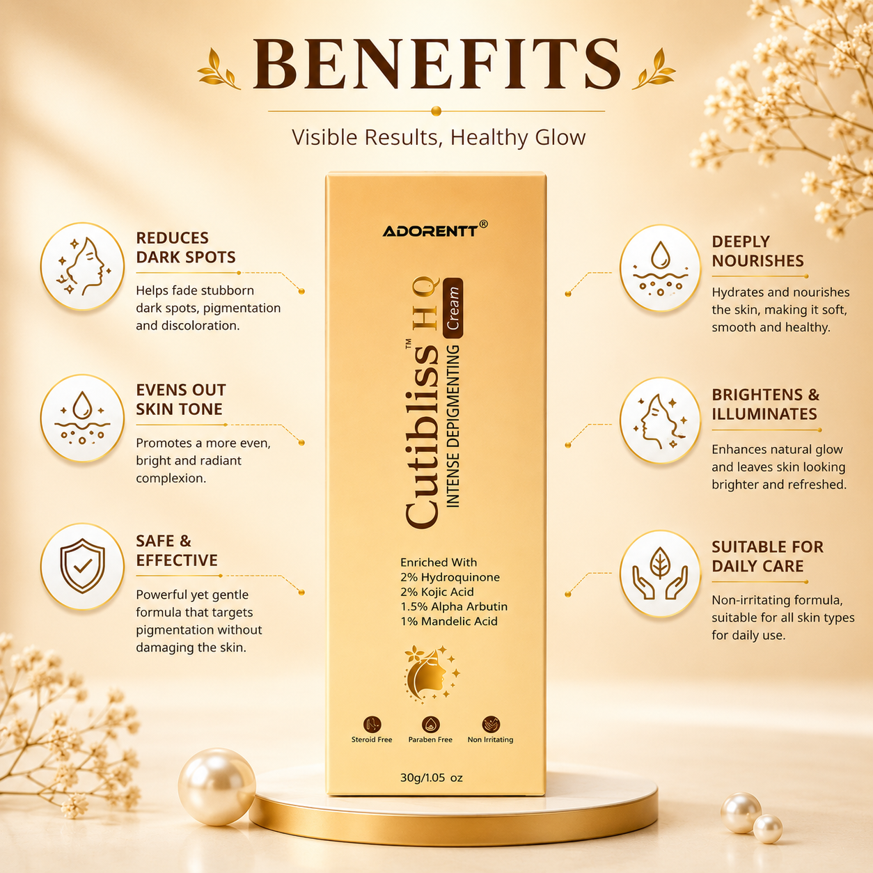 Cutibliss HQ Intense Depigmenting Cream