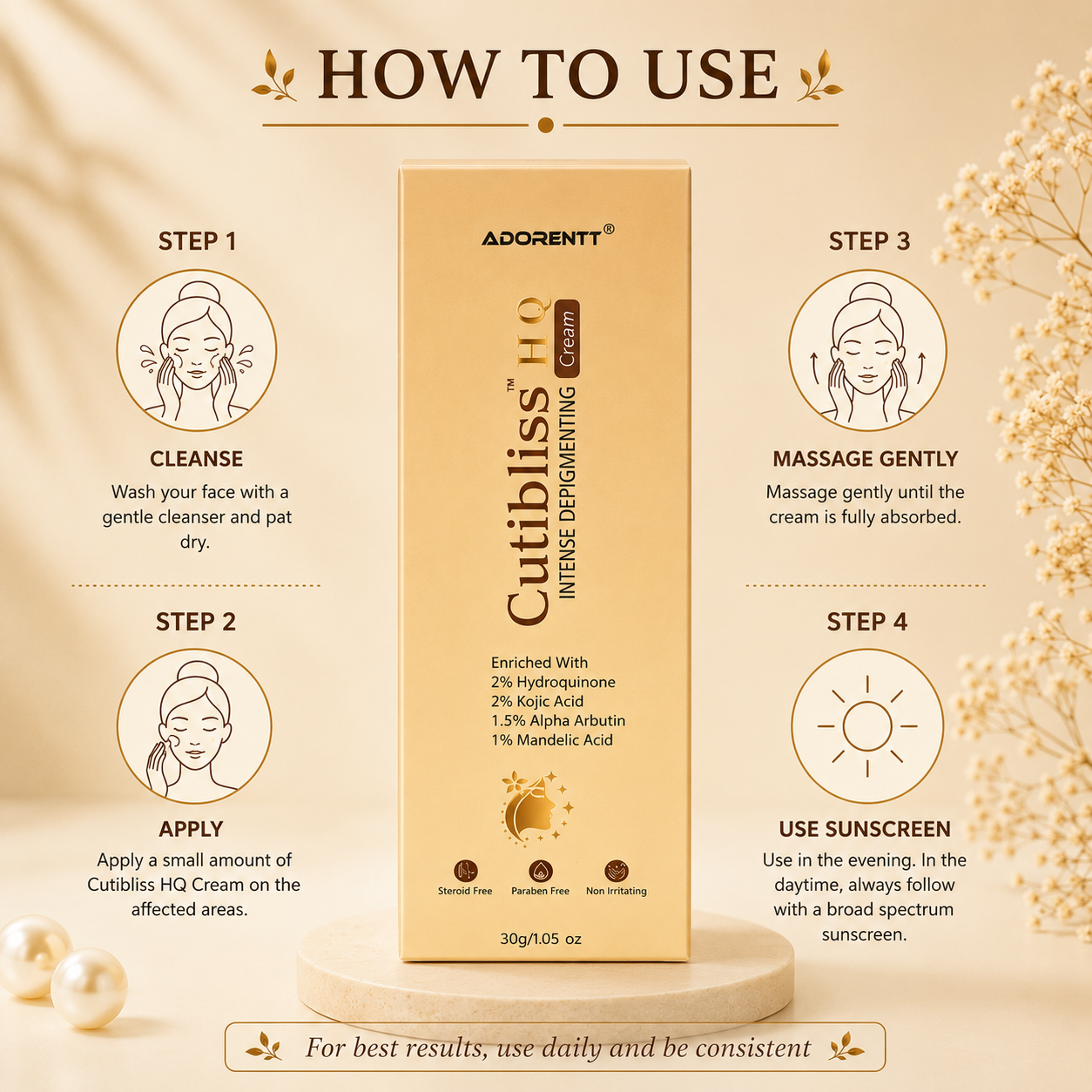 Cutibliss HQ Intense Depigmenting Cream