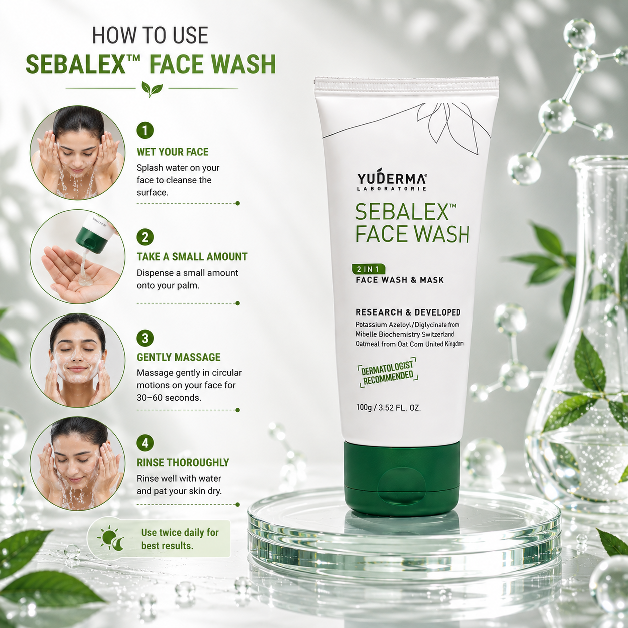 Sebalex Face Wash (2-in-1 Face Wash & Mask)