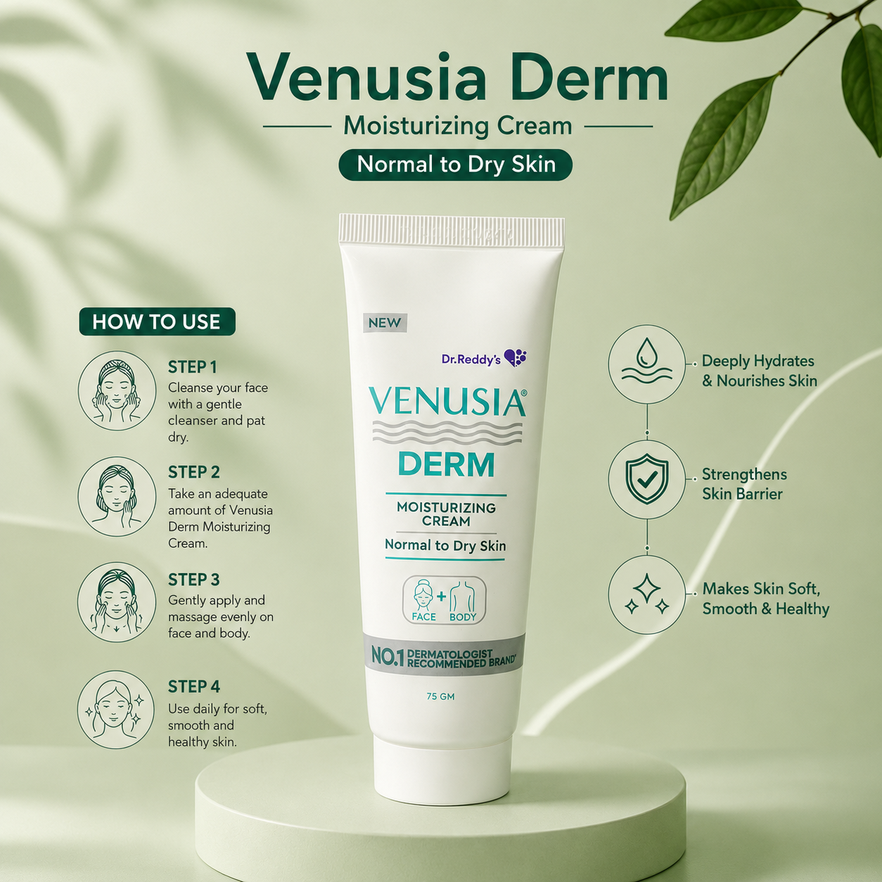 Venusia Derm Moisturizing Cream