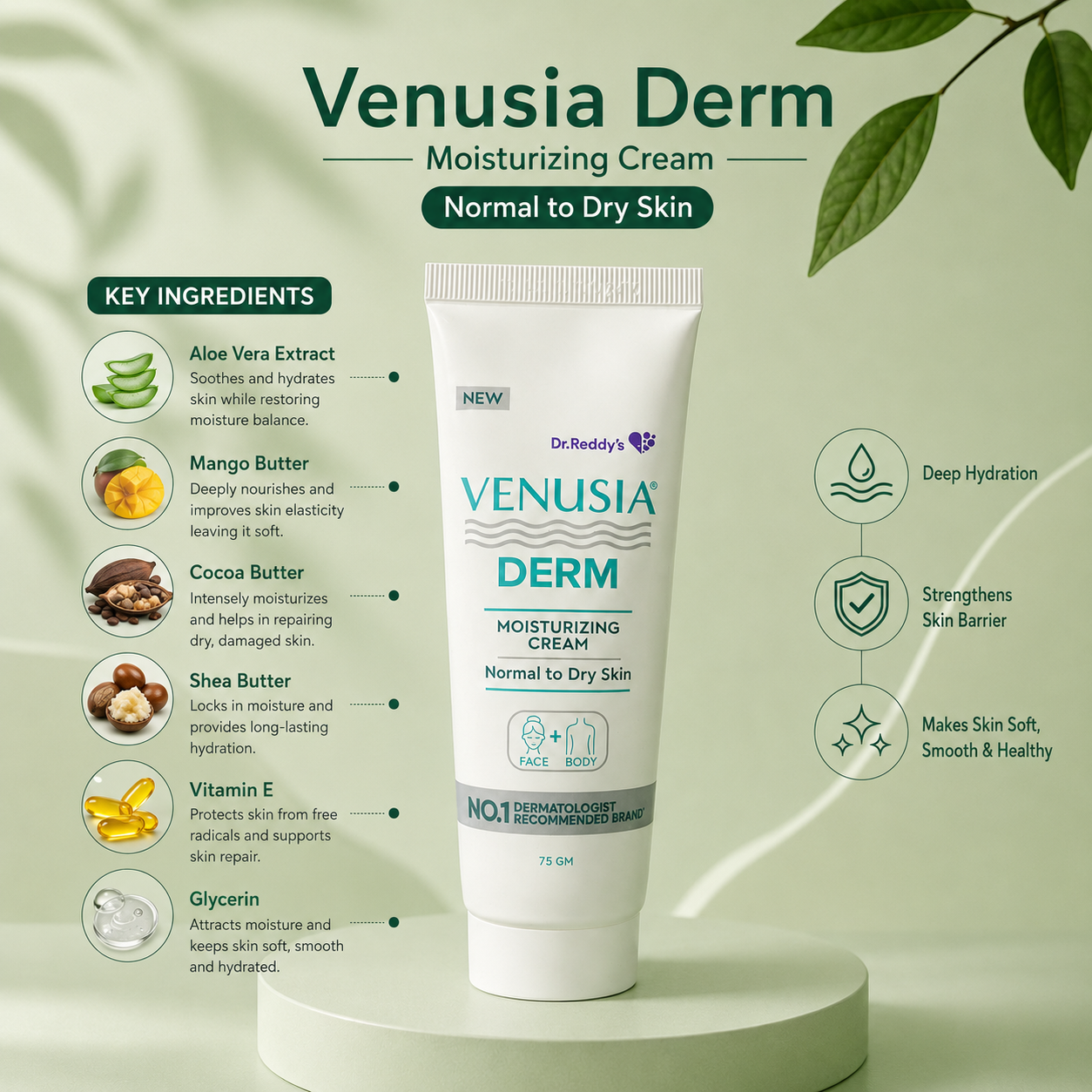 Venusia Derm Moisturizing Cream