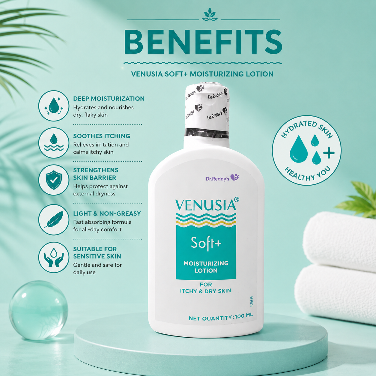 Venusia Soft+ Moisturizing Lotion 100ml