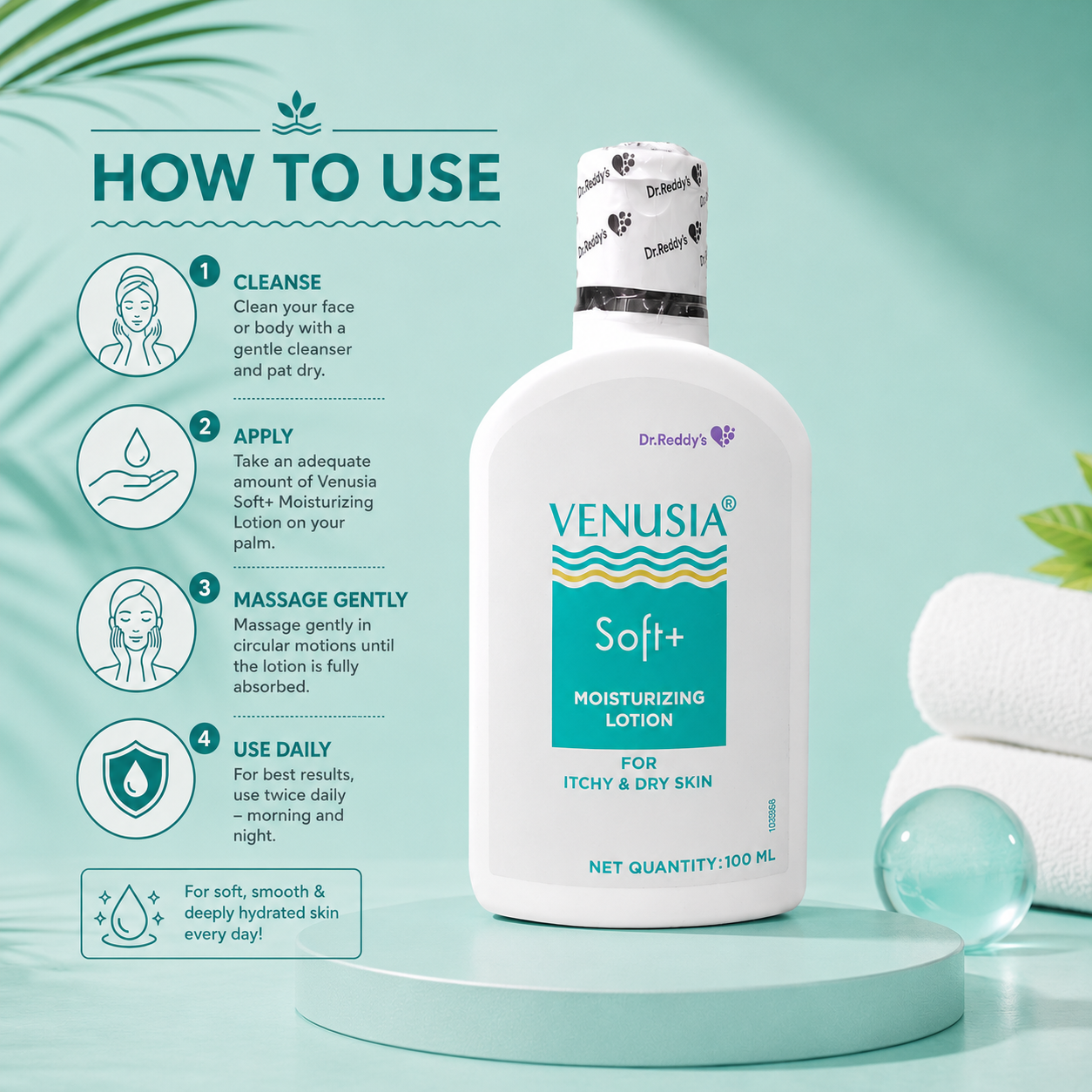 Venusia Soft+ Moisturizing Lotion 100ml