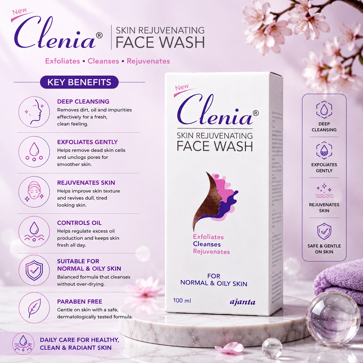 Clenia Skin Rejuvenating Face Wash